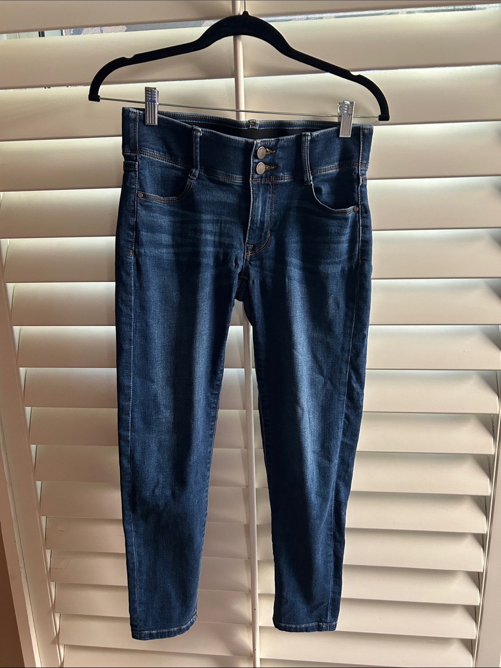 Dark Blue Women's High-Rise Skinny Jeans